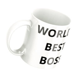 Alternative view of Caneca World Best Boss Personalizada, Porcelana 325ml