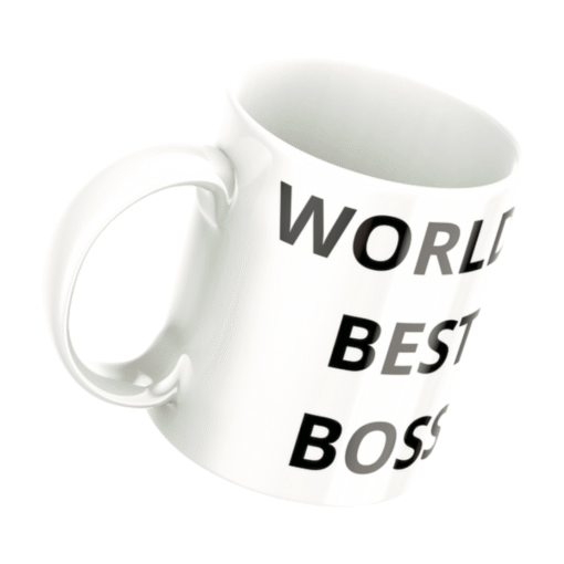 Caneca World Best Boss Personalizada, Porcelana 325ml - Imagem 2