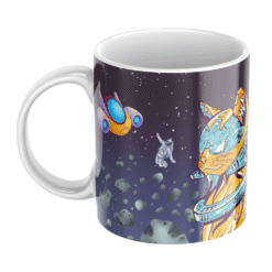Alternative view of Caneca Gato Galáctico Personalizada, Porcelana 325ml