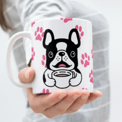 Caneca Café com Meu Bulldog