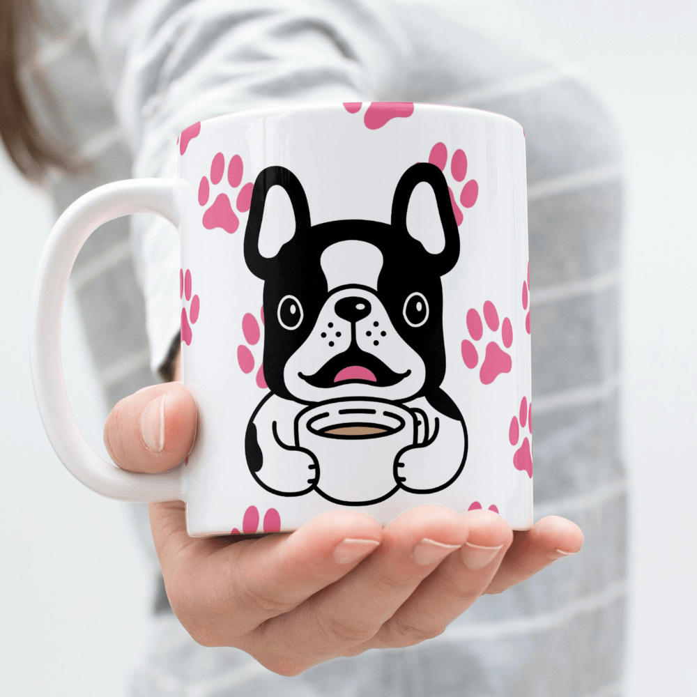 Caneca Café com Meu Bulldog