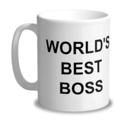 Caneca World Best Boss Personalizada, Porcelana 325ml