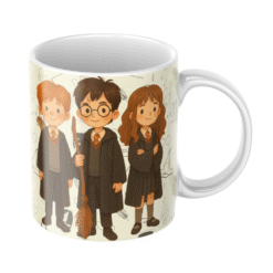 Alternative view of Caneca Harry Potter Trio de Ouro Personalizada, Porcelana 325ml